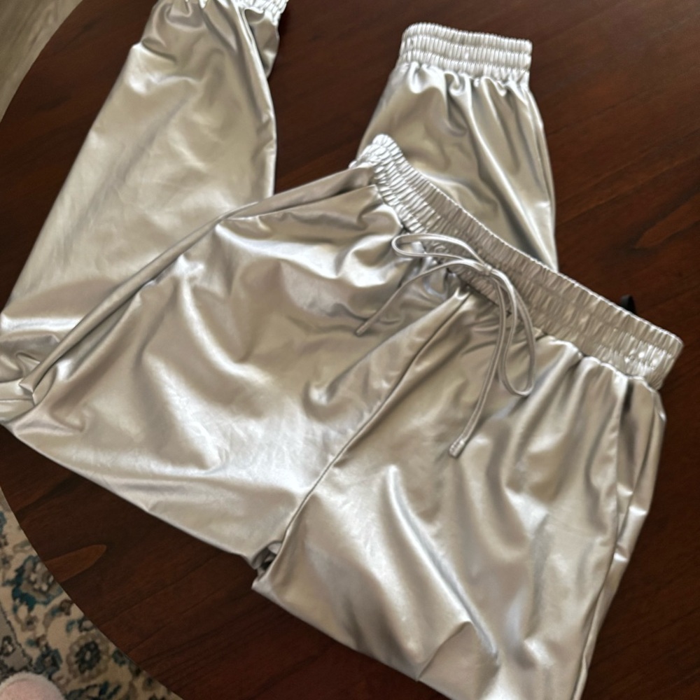 EUC - SILVER JOGGERS - WORN ONCE